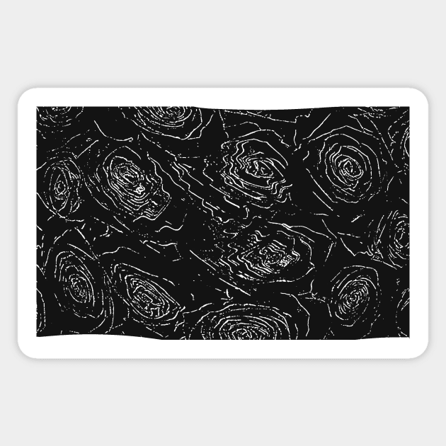 Rose Lines Sticker by bywhacky